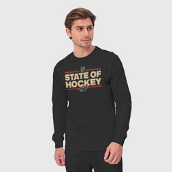 Костюм хлопковый мужской Minnesota Wild NHL Миннесота Уайлд НХЛ, цвет: черный — фото 2