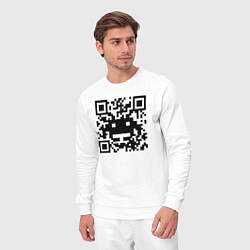 Костюм хлопковый мужской QR-Monster, цвет: белый — фото 2