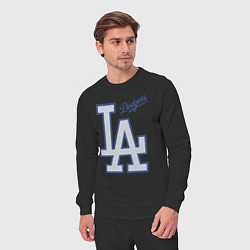 Костюм хлопковый мужской Los Angeles Dodgers - baseball team, цвет: черный — фото 2