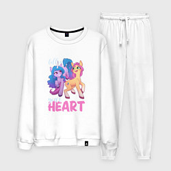 Костюм хлопковый мужской My Little Pony Follow your heart, цвет: белый