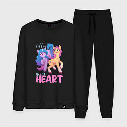 Костюм хлопковый мужской My Little Pony Follow your heart, цвет: черный