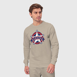 Костюм хлопковый мужской Texas Rangers -baseball team, цвет: миндальный — фото 2