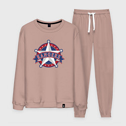 Костюм хлопковый мужской Texas Rangers -baseball team, цвет: пыльно-розовый