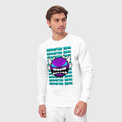 Костюм хлопковый мужской GEOMETRY DASH ФИОЛЕТОВЫЙ ДЕМОН ГЕОМЕТРИЯ, цвет: белый — фото 2