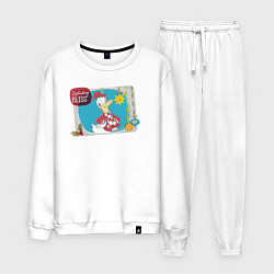 Костюм хлопковый мужской Donald Duck Holiday, цвет: белый