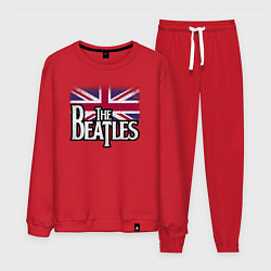 Костюм хлопковый мужской The Beatles Great Britain Битлз, цвет: красный