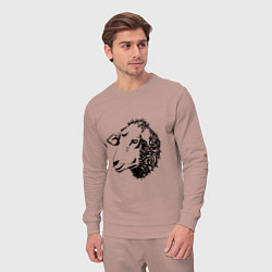 Костюм хлопковый мужской Black and White Sheep, цвет: пыльно-розовый — фото 2