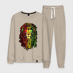 Костюм хлопковый мужской Jam lioN, цвет: миндальный