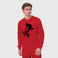 Костюм хлопковый мужской ВЕЛОСПОРТ BMX Racing ВЕЛОСИПЕДИСТ, цвет: красный — фото 2