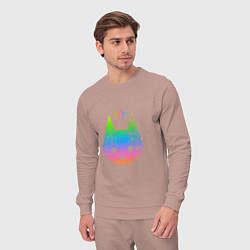 Костюм хлопковый мужской Stray: Gradient, цвет: пыльно-розовый — фото 2