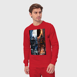 Костюм хлопковый мужской Dark Souls x Bloodborne Дарк Соулс, цвет: красный — фото 2