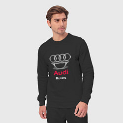 Костюм хлопковый мужской Audi rules, цвет: черный — фото 2