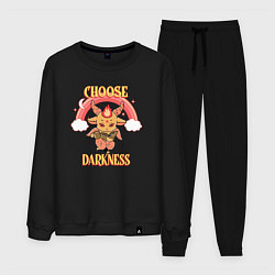 Костюм хлопковый мужской Choose Darkness, цвет: черный