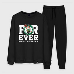 Костюм хлопковый мужской FOREVER NOT JUST WHEN WE WIN, BOSTON CELTICS, БОСТ, цвет: черный