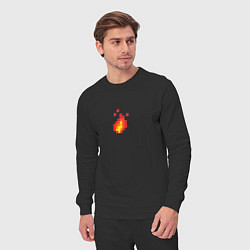 Костюм хлопковый мужской 8 Bit Digital Fire, цвет: черный — фото 2