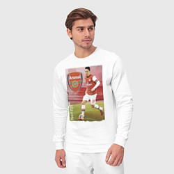 Костюм хлопковый мужской Arsenal, Mesut Ozil, цвет: белый — фото 2