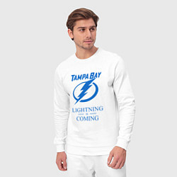 Костюм хлопковый мужской Tampa Bay Lightning is coming, Тампа Бэй Лайтнинг, цвет: белый — фото 2