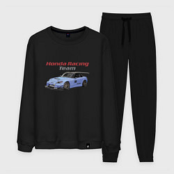Костюм хлопковый мужской Honda Racing Team!, цвет: черный