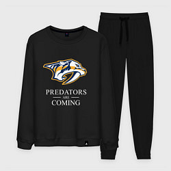 Костюм хлопковый мужской Nashville Predators are Coming Нэшвилл Предаторз, цвет: черный