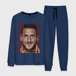 Костюм хлопковый мужской Francesco Totti Roma Italy, цвет: тёмно-синий