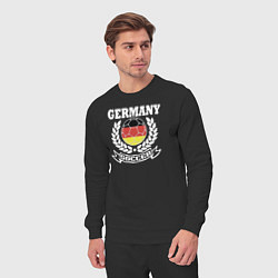 Костюм хлопковый мужской Футбол Германия, цвет: черный — фото 2