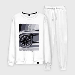 Костюм хлопковый мужской Lexus Wheel, цвет: белый