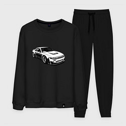 Костюм хлопковый мужской Nissan Silvia S13 RB, цвет: черный