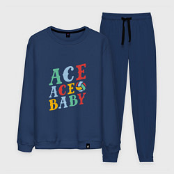 Костюм хлопковый мужской Ace Ace Baby, цвет: тёмно-синий