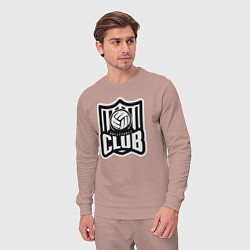 Костюм хлопковый мужской Volleyball Club, цвет: пыльно-розовый — фото 2