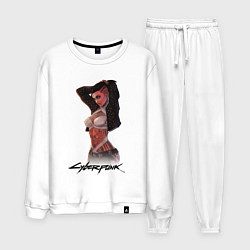 Костюм хлопковый мужской Vi cyberpunk 2077 Ви, цвет: белый