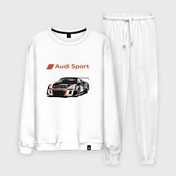 Костюм хлопковый мужской Audi Motorsport Racing team, цвет: белый