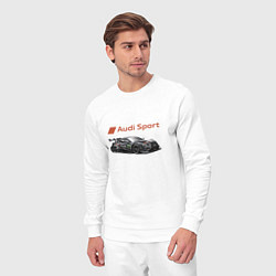 Костюм хлопковый мужской Audi sport Power, цвет: белый — фото 2