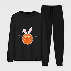 Костюм хлопковый мужской Basketball Bunny, цвет: черный