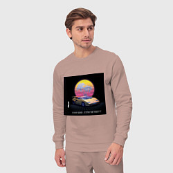 Костюм хлопковый мужской Stay Rad, Stay Retro Retrowave, цвет: пыльно-розовый — фото 2