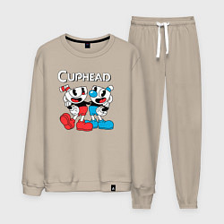 Костюм хлопковый мужской Cuphead Чашечки, цвет: миндальный