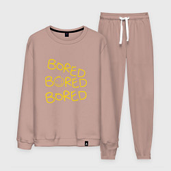 Костюм хлопковый мужской Bored Bored Bored, цвет: пыльно-розовый