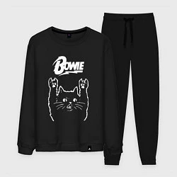 Костюм хлопковый мужской Bowie Рок кот, цвет: черный