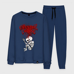 Костюм хлопковый мужской Cannibal Corpse skeleton, цвет: тёмно-синий
