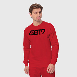 Костюм хлопковый мужской Got7 bambam, цвет: красный — фото 2