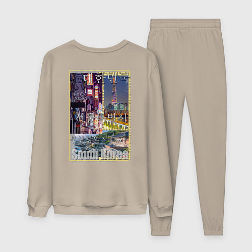 Мужской костюм Южная Корея Сеул Пусан / Миндальный – фото 2