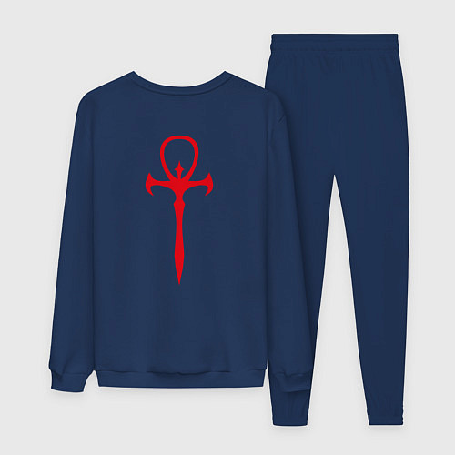 Мужской костюм The Masquerade Bloodhunt Red Emblem спина / Тёмно-синий – фото 2