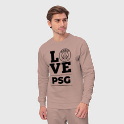 Костюм хлопковый мужской PSG Love Классика, цвет: пыльно-розовый — фото 2