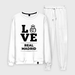 Костюм хлопковый мужской Real Madrid Love Классика, цвет: белый