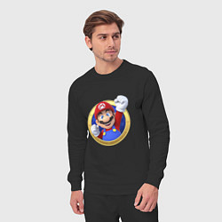 Костюм хлопковый мужской Марио 3d, цвет: черный — фото 2