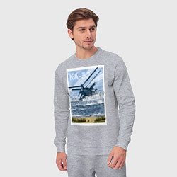 Костюм хлопковый мужской Вертолет КА-52, цвет: меланж — фото 2