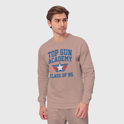 Костюм хлопковый мужской TOP GUN Academy Class of 85, цвет: пыльно-розовый — фото 2