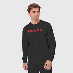 Костюм хлопковый мужской HONDA ХОНДА LOGO спина, цвет: черный — фото 2