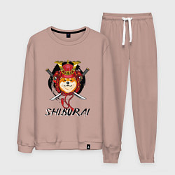 Костюм хлопковый мужской Shiburai, цвет: пыльно-розовый