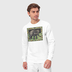 Костюм хлопковый мужской Olifant Met Fles Слон, цвет: белый — фото 2