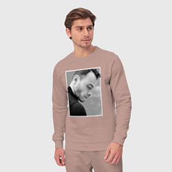 Костюм хлопковый мужской Bursin, цвет: пыльно-розовый — фото 2